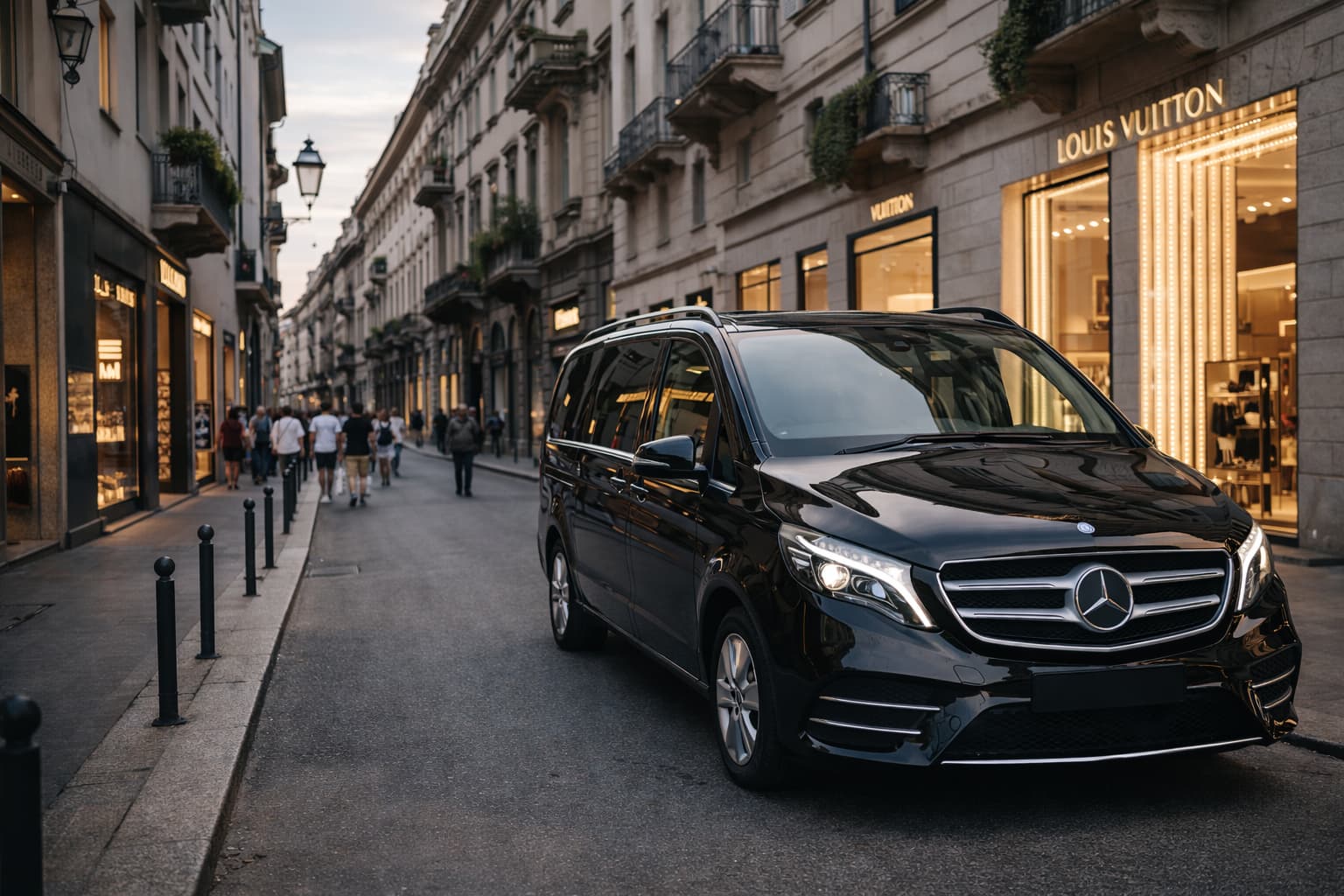 Chauffeur Milano shopping